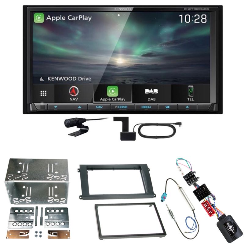 Kenwood DNX-7190DABS CarPlay Navigation Einbauset für Porsche Cayenne bis 2006 Kenwood DNX-7190DABS CarPlay Navigation Einbauset für Porsche Cayenne bis 2006