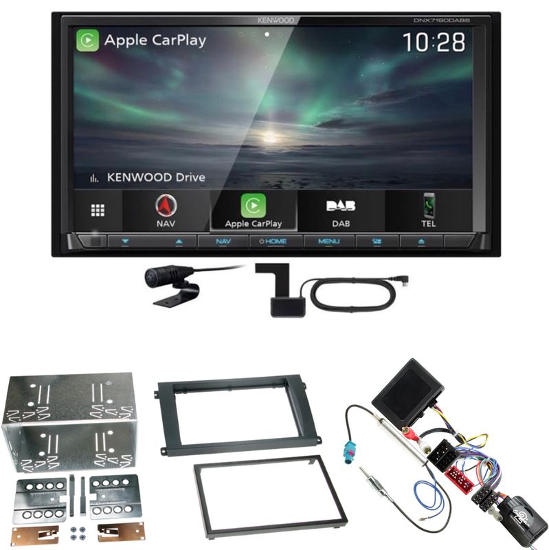 Kenwood DNX-7190DABS CarPlay Navigation Einbauset für Porsche Cayenne bis 2006 Kenwood DNX-7190DABS CarPlay Navigation Einbauset für Porsche Cayenne bis 2006