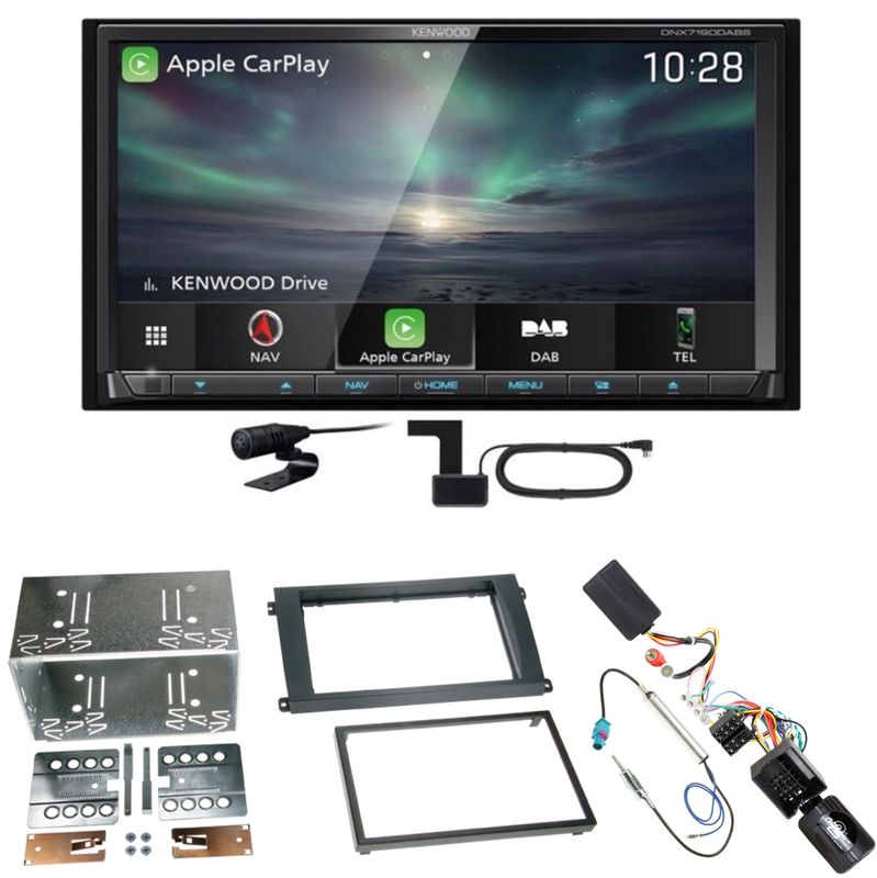 Kenwood DNX-7190DABS CarPlay Android Auto Einbauset für Porsche Cayenne ab 2007 Kenwood DNX-7190DABS CarPlay Android Auto Einbauset für Porsche Cayenne ab 2007