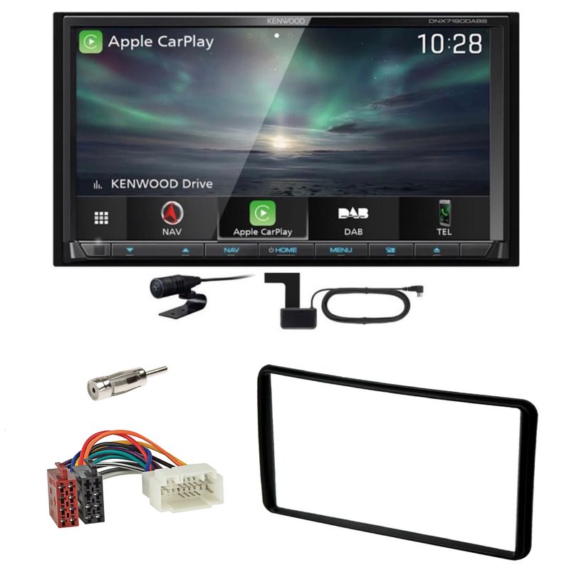 Kenwood DNX-7190DABS CarPlay Android Auto USB Einbauset für Suzuki Jimny FJ