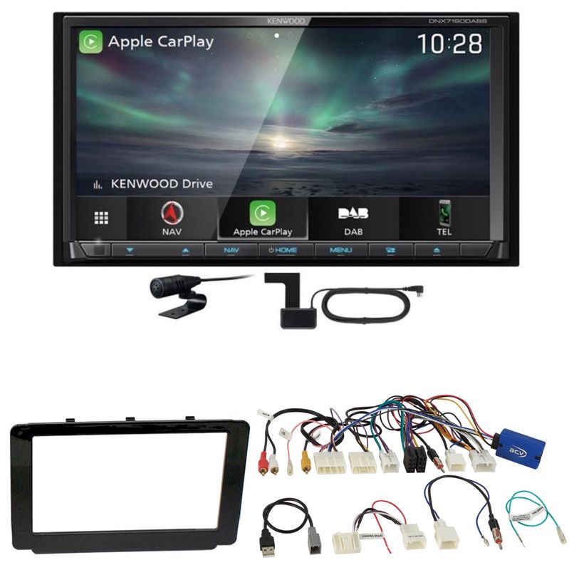 Kenwood DNX-7190DABS CarPlay Android Auto Einbauset für Toyota Hilux 2016-2019