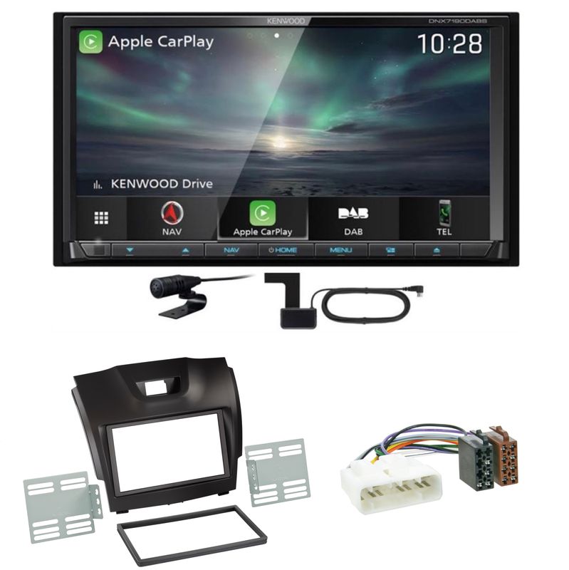 Kenwood DNX-7190DABS CarPlay Android Auto DAB+ USB Einbauset für Isuzu D-Max 2 Kenwood DNX-7190DABS CarPlay Android Auto DAB+ USB Einbauset für Isuzu D-Max 2