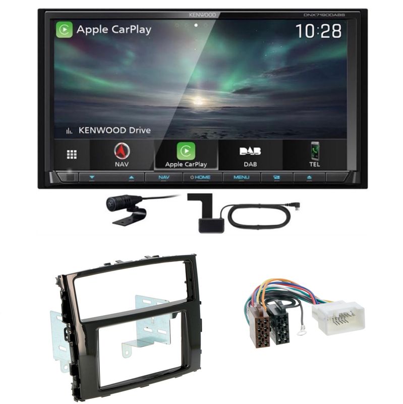 Kenwood DNX-7190DABS Android Auto USB Einbauset für Mitsubishi Pajero ab 2015