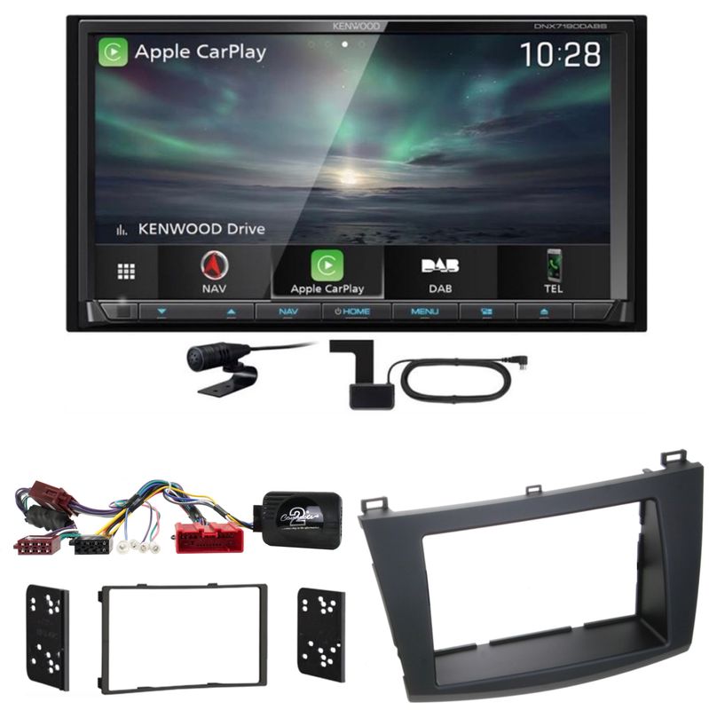 Kenwood DNX-7190DABS CarPlay Navigation Android Auto Einbauset für Mazda 3 BL Kenwood DNX-7190DABS CarPlay Navigation Android Auto Einbauset für Mazda 3 BL