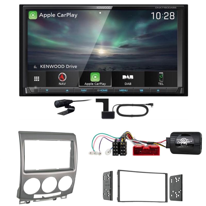 Kenwood DNX-7190DABS CarPlay Android Auto Digitalradio Einbauset für Mazda 5 CR Kenwood DNX-7190DABS CarPlay Android Auto Digitalradio Einbauset für Mazda 5 CR