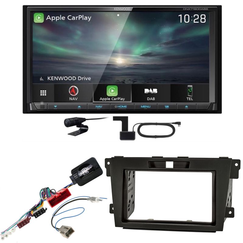 Kenwood DNX-7190DABS CarPlay Navigation Android Auto Einbauset für Mazda CX-7 Kenwood DNX-7190DABS CarPlay Navigation Android Auto Einbauset für Mazda CX-7