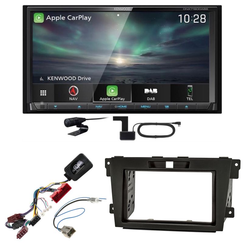Kenwood DNX-7190DABS CarPlay Navigation Android Auto Einbauset für Mazda CX-7 Kenwood DNX-7190DABS CarPlay Navigation Android Auto Einbauset für Mazda CX-7