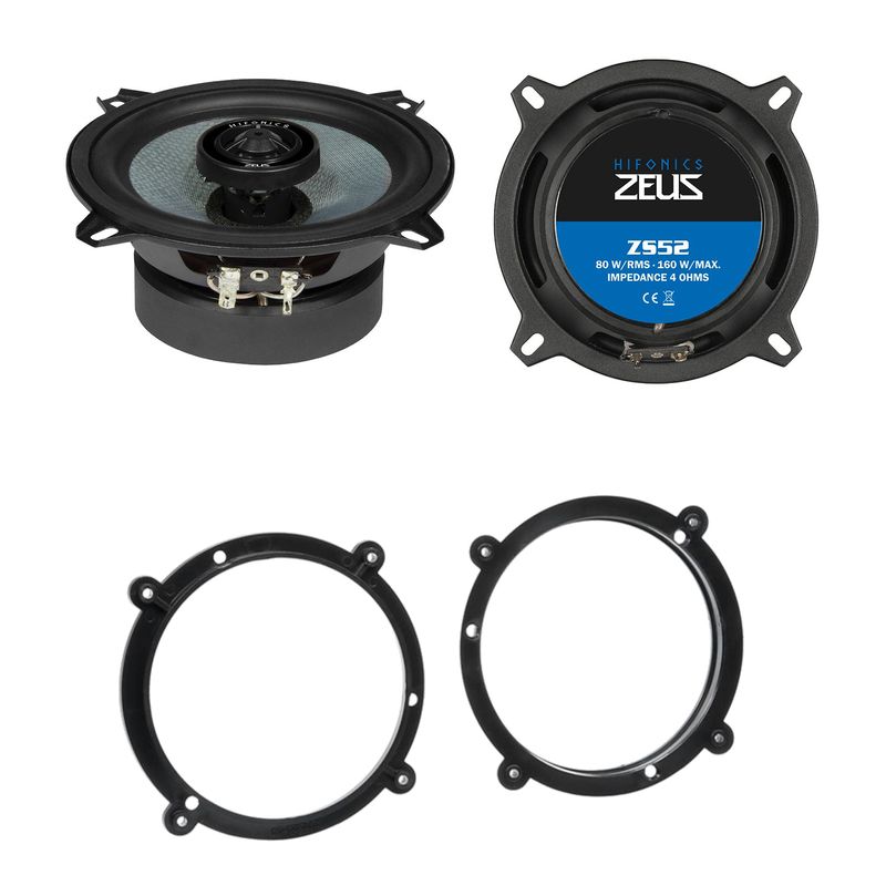 HIFONICS ZS52 Koaxial Lautsprecher Lautsprecher Einbauset für Audi A3 8L vorne HIFONICS ZS52 Koaxial Lautsprecher Lautsprecher Einbauset für Audi A3 8L vorne