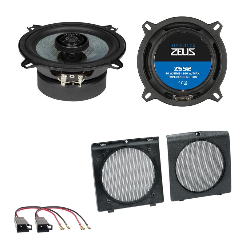 HIFONICS ZS52 13 cm Koaxial Lautsprecher Einbauset für Golf 2 Türen vorne