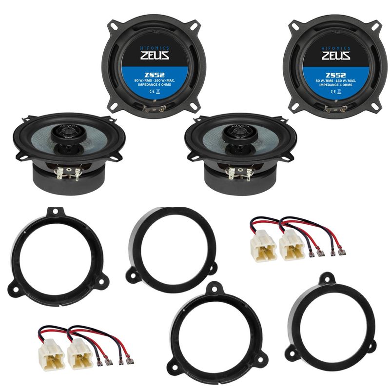 HIFONICS ZS52 Lautsprecher Einbauset für Renault Megane 3 vorne und hinten HIFONICS ZS52 Lautsprecher Einbauset für Renault Megane 3 vorne und hinten