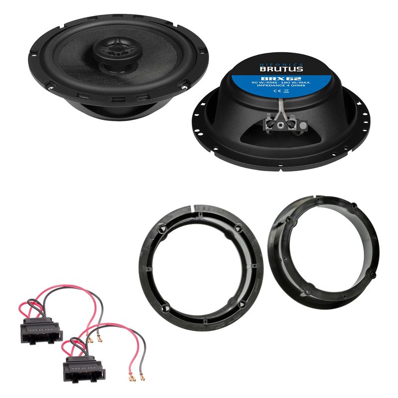 HIFONICS BRUTUS BRX62 16,5 cm Koax Lautsprecher Einbauset für Passat B8 Arteon HIFONICS BRUTUS BRX62 16,5 cm Koax Lautsprecher Einbauset für Passat B8 Arteon