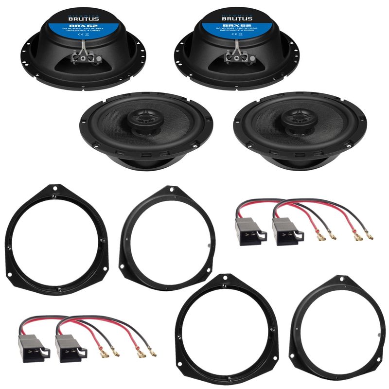 HIFONICS BRX62 Koaxial Lautsprecher Einbauset für Alfa Romeo Giulietta Mito