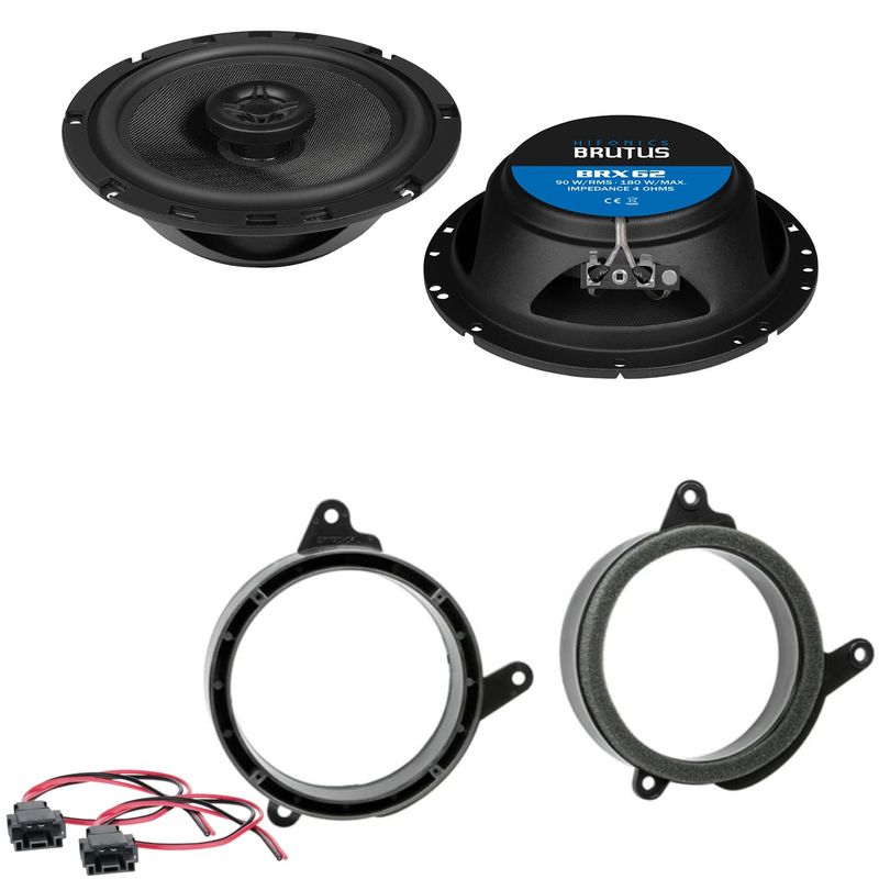 HIFONICS BRX62 Lautsprecher Einbauset für Mercedes E Klasse W210 2 Wege vorne