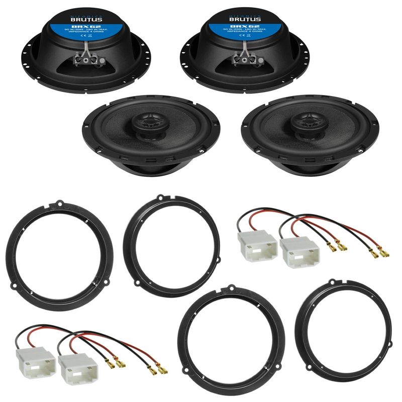 HIFONICS BRUTUS BRX62 Lautsprecher Einbauset für Ford Fiesta JA8 Focus 3 DYB HIFONICS BRUTUS BRX62 Lautsprecher Einbauset für Ford Fiesta JA8 Focus 3 DYB