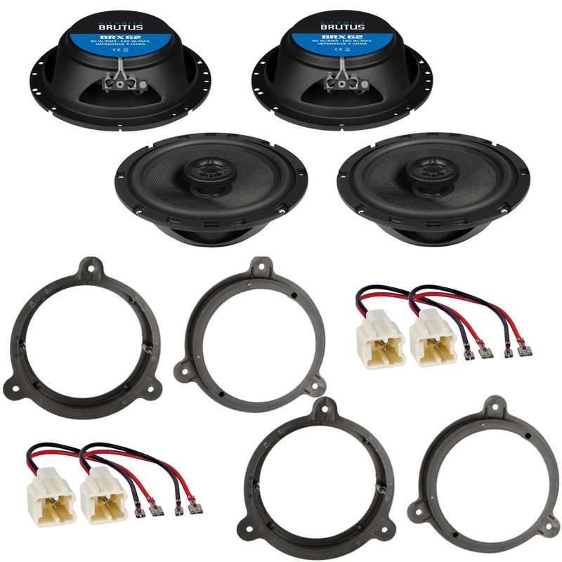 HIFONICS BRX62 Lautsprecher Einbauset für Nissan Qashqai J10 J11 vorne hinten HIFONICS BRX62 Lautsprecher Einbauset für Nissan Qashqai J10 J11 vorne hinten