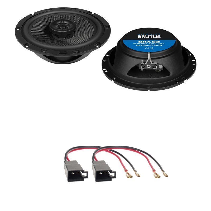 HIFONICS BRUTUS BRX62 16,5 cm Koaxial Einbauset für Golf 3 Vento Passat 35i HIFONICS BRUTUS BRX62 16,5 cm Koaxial Einbauset für Golf 3 Vento Passat 35i