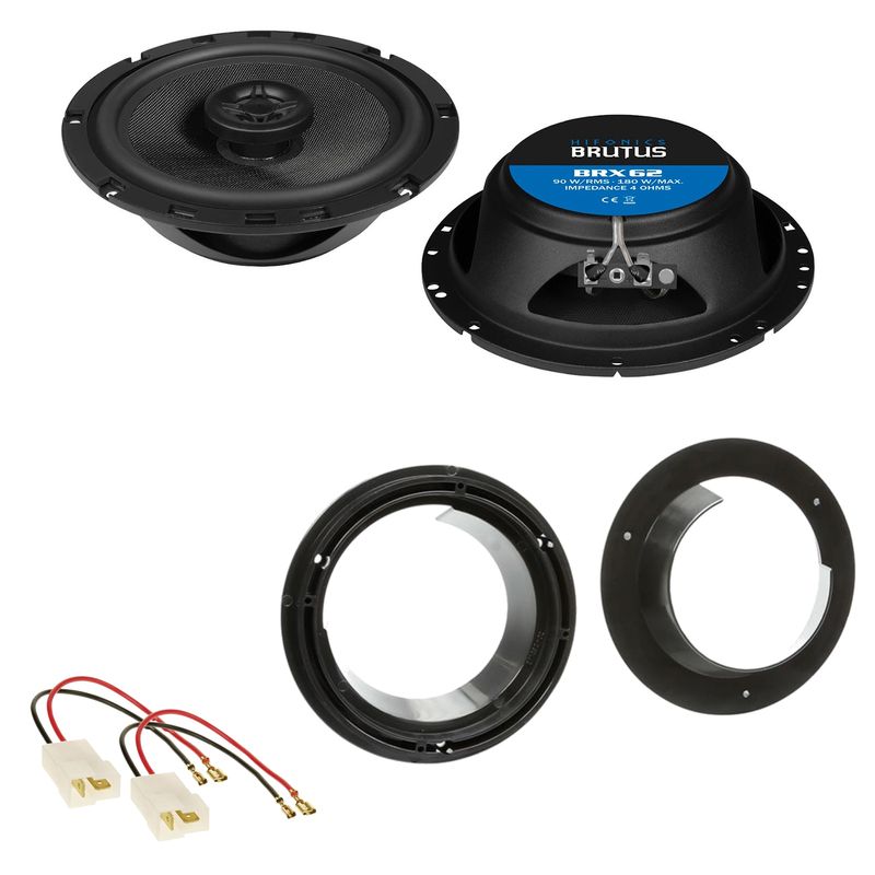 HIFONICS BRUTUS BRX62 16,5 cm Koax Einbauset für Suzuki Grand Vitara SX4 Swift
