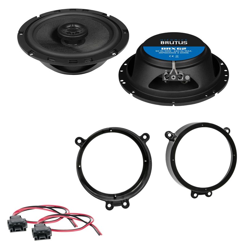HIFONICS BRUTUS BRX62 16,5 cm Koaxial Einbauset für C Klasse W203 S203 CLC CL203