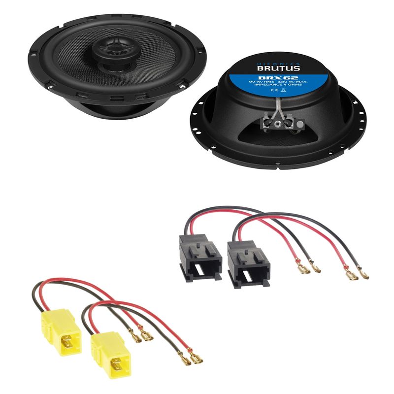 HIFONICS BRUTUS BRX62 16,5 cm Koax Einbauset für Citroen Xsara Evasion Berlingo