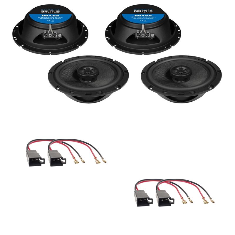 HIFONICS BRUTUS BRX62 16,5 cm Einbauset für Golf 3 Vento Passat 35i vorne hinten HIFONICS BRUTUS BRX62 16,5 cm Einbauset für Golf 3 Vento Passat 35i vorne hinten