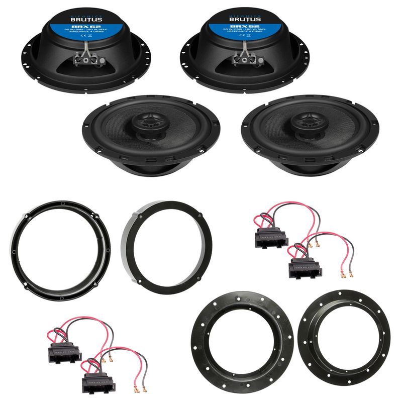 HIFONICS BRUTUS BRX62 16,5 cm Einbauset für Jetta Tiguan Touran vorne hinten HIFONICS BRUTUS BRX62 16,5 cm Einbauset für Jetta Tiguan Touran vorne hinten