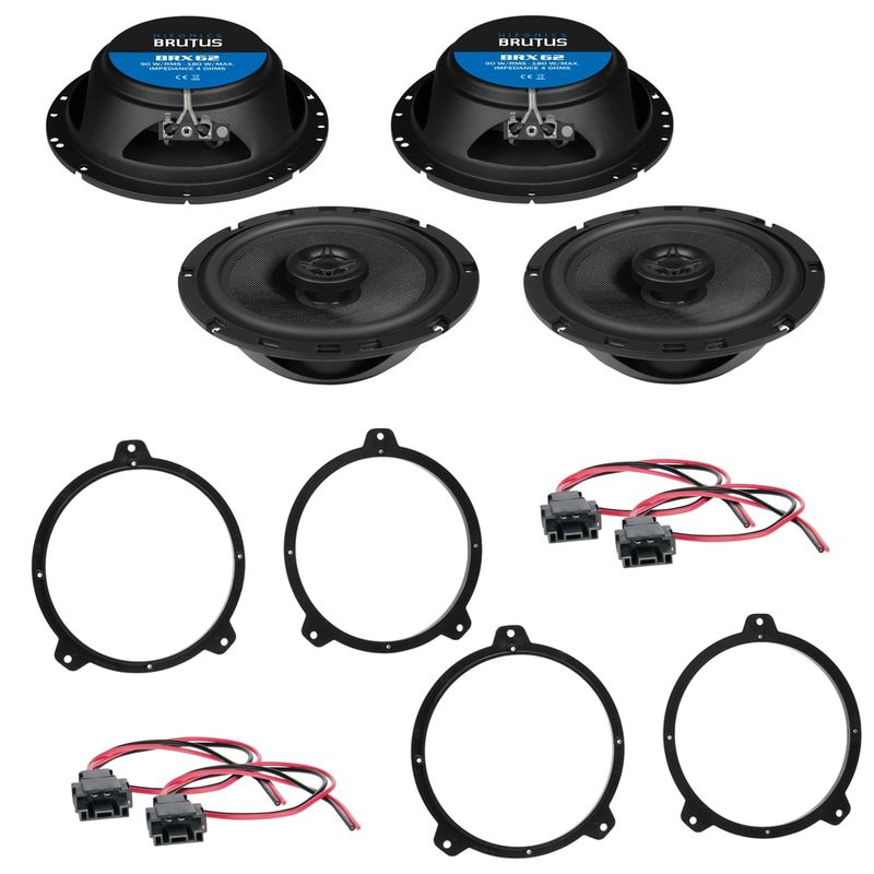 HIFONICS BRUTUS BRX62 16,5 cm Einbauset für E46 Limousine Coupé vorne hinten HIFONICS BRUTUS BRX62 16,5 cm Einbauset für E46 Limousine Coupé vorne hinten
