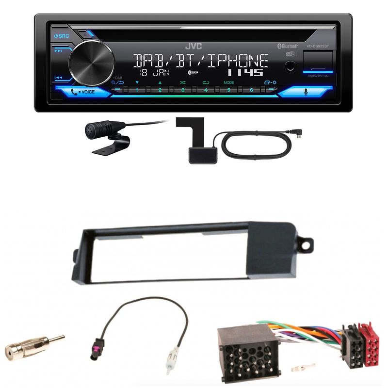 JVC KD-DB922BT Bluetooth Digitalradio CD USB Einbauset für BMW 3er E46