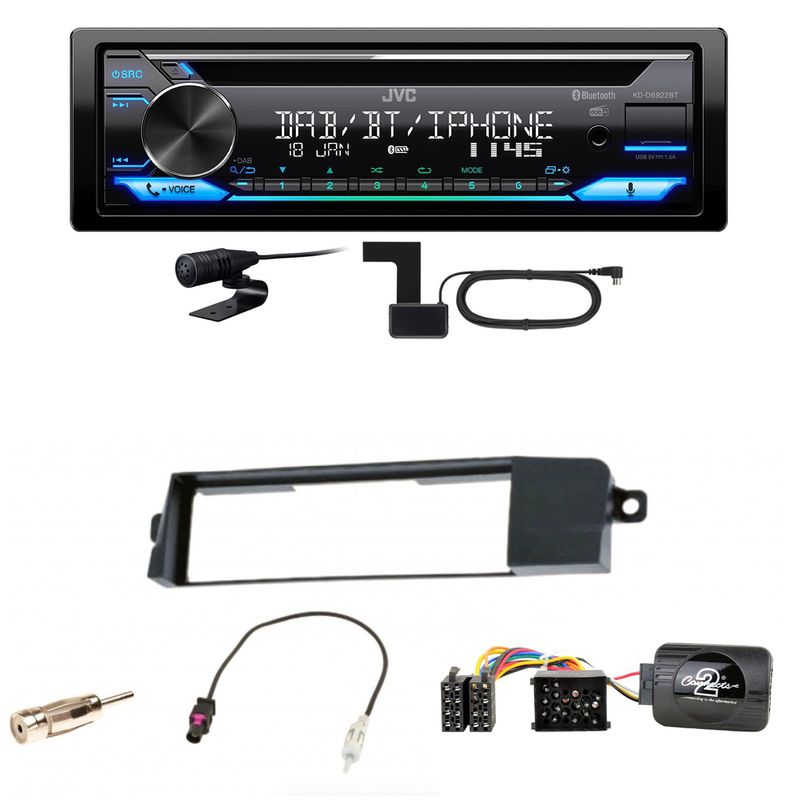 JVC KD-DB922BT Bluetooth Digitalradio CD USB Einbauset für BMW 3er E46