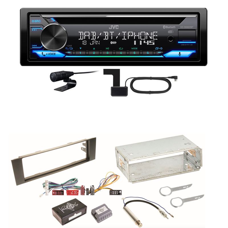 JVC KD-DB922BT Bluetooth Digitalradio CD USB Einbauset für Audi A3 8P 8PA