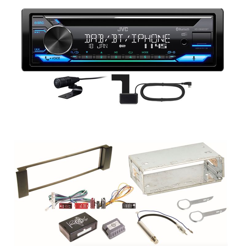 JVC KD-DB922BT Bluetooth DAB USB CD Einbauset für Audi A3 8L A6 4B JVC KD-DB922BT Bluetooth DAB USB CD Einbauset für Audi A3 8L A6 4B