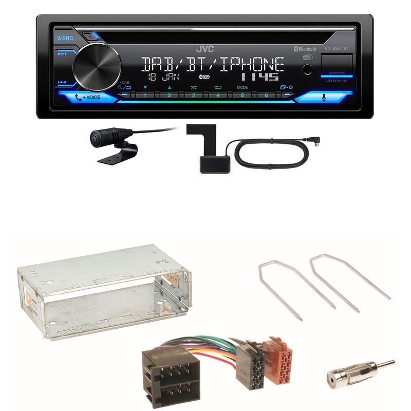 JVC KD-DB922BT Bluetooth DAB Einbauset für Opel Astra F G Corsa B Zafira A JVC KD-DB922BT Bluetooth DAB Einbauset für Opel Astra F G Corsa B Zafira A