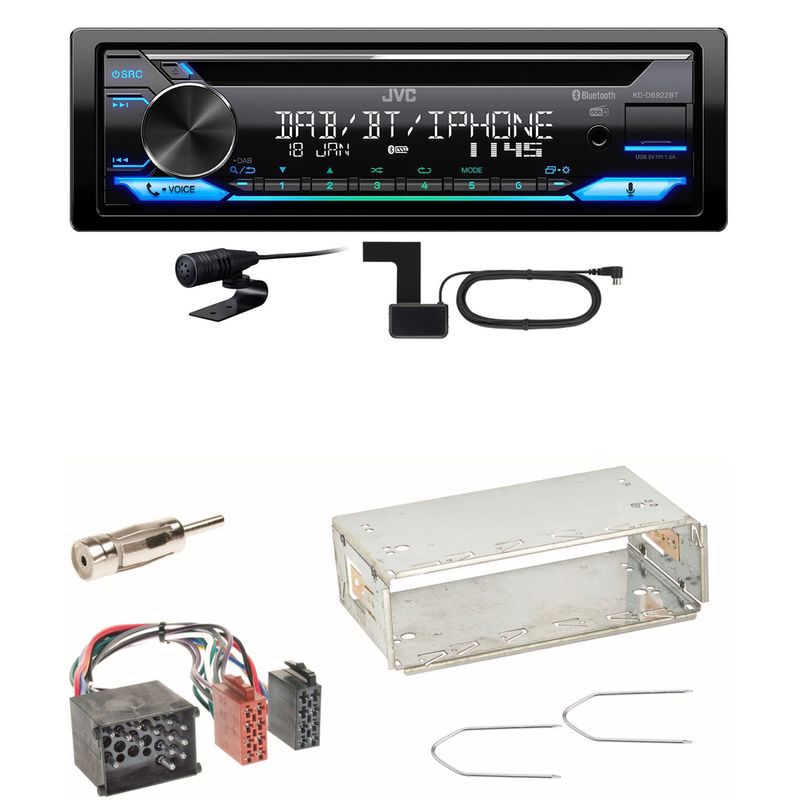 JVC KD-DB922BT Bluetooth Digitalradio USB CD Einbauset für BMW 3er E36 Z3