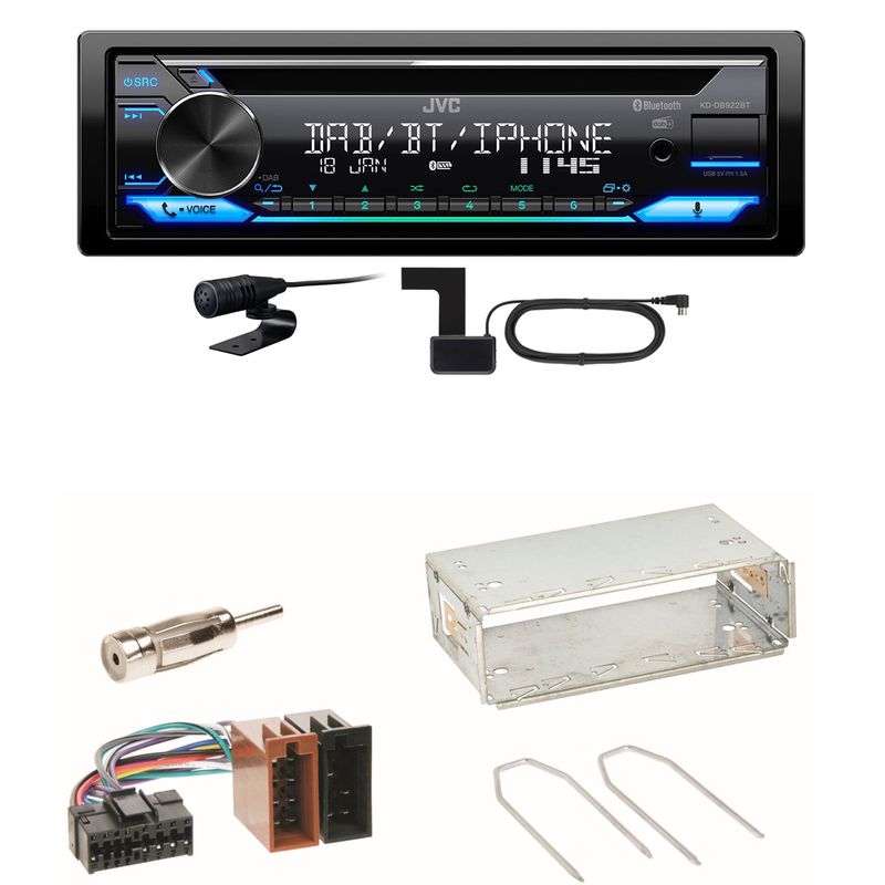 JVC KD-DB922BT Bluetooth Digitalradio Einbauset für Renault Clio 1 2 Twingo JVC KD-DB922BT Bluetooth Digitalradio Einbauset für Renault Clio 1 2 Twingo