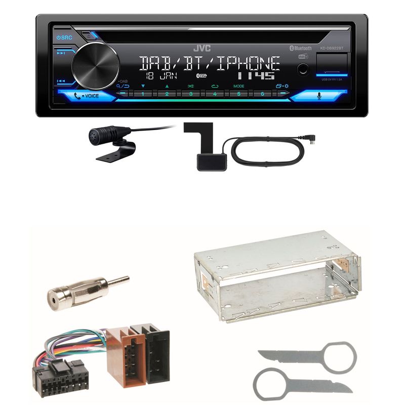 JVC KD-DB922BT Bluetooth Digitalradio Einbauset für Mercedes A C M Klasse JVC KD-DB922BT Bluetooth Digitalradio Einbauset für Mercedes A C M Klasse