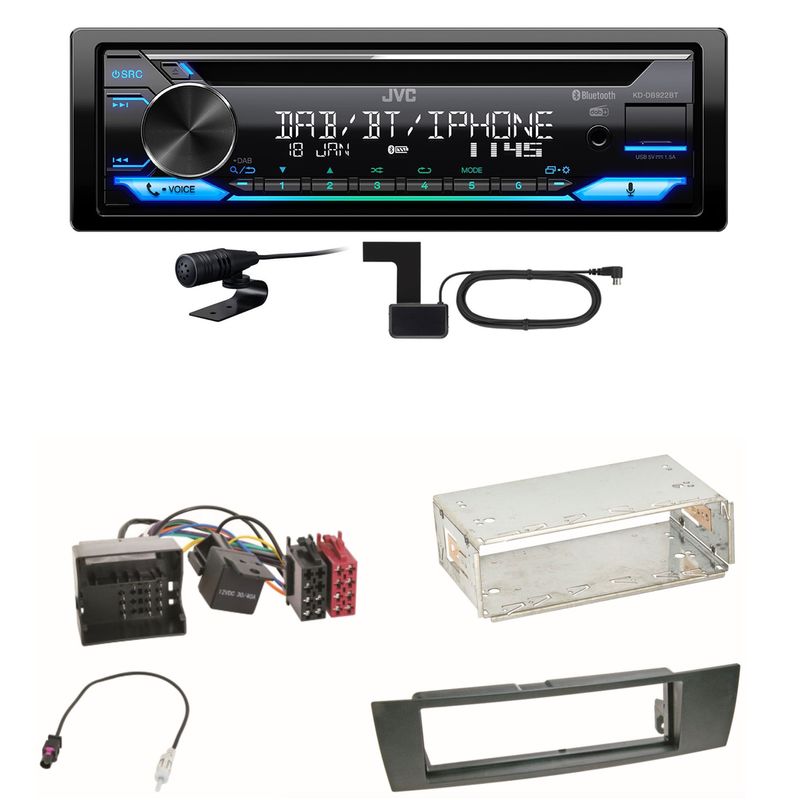 JVC KD-DB922BT Bluetooth Digitalradio Einbauset für BMW E87 E81 E82 X1 E84
