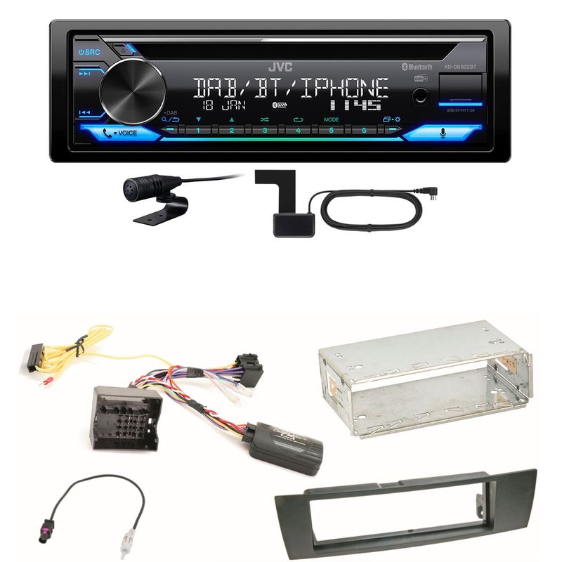 JVC KD-DB922BT Bluetooth Digitalradio Einbauset für BMW E90 E91 E92 E93