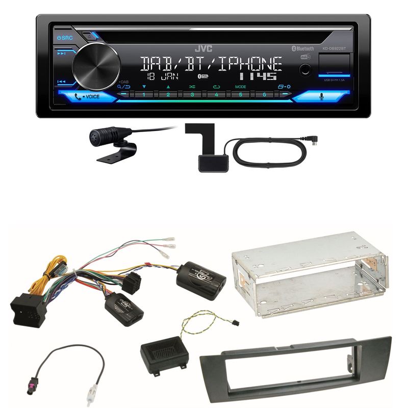 JVC KD-DB922BT Bluetooth Digitalradio Einbauset für BMW E90 E91 E92 E93