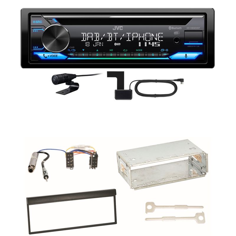 JVC KD-DB922BT Bluetooth Digitalradio USB CD Einbauset für Skoda Fabia 6Y