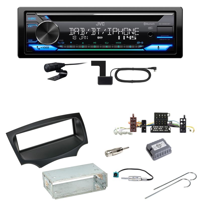 JVC KD-DB922BT Bluetooth Digitalradio USB CD Einbauset für Ford KA RU8 JVC KD-DB922BT Bluetooth Digitalradio USB CD Einbauset für Ford KA RU8
