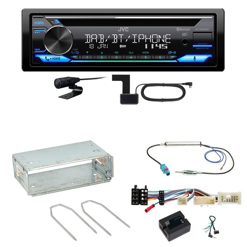 JVC KD-DB922BT Bluetooth Digitalradio Einbauset für Mercedes Citan W415 JVC KD-DB922BT Bluetooth Digitalradio Einbauset für Mercedes Citan W415