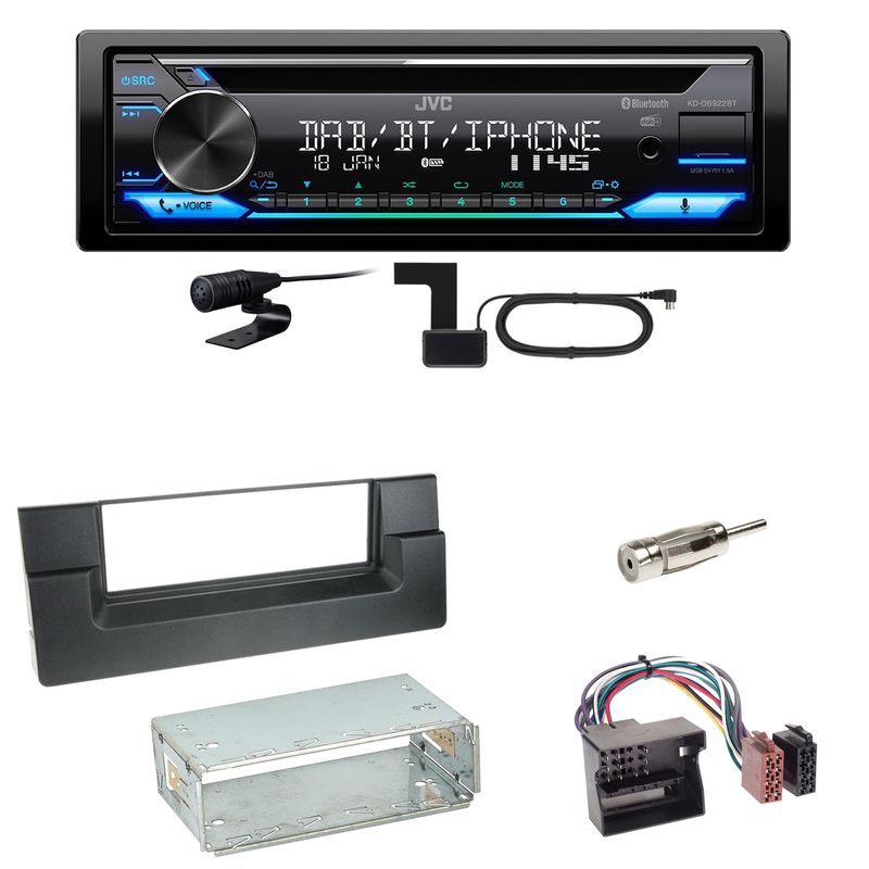 JVC KD-DB922BT Bluetooth Digitalradio Einbauset für BMW 5er E39 ab 10/2000