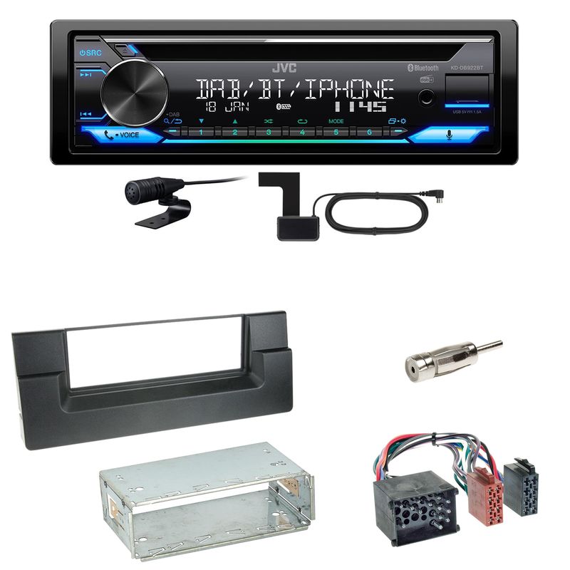 JVC KD-DB922BT Bluetooth Digitalradio Einbauset für BMW 5er E39 bis 09/2000