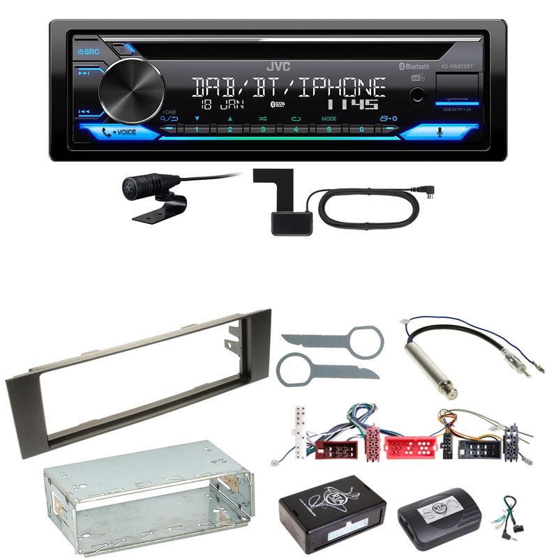 JVC KD-DB922BT Bluetooth Digitalradio USB CD Einbauset für Audi A3 8P 8PA JVC KD-DB922BT Bluetooth Digitalradio USB CD Einbauset für Audi A3 8P 8PA