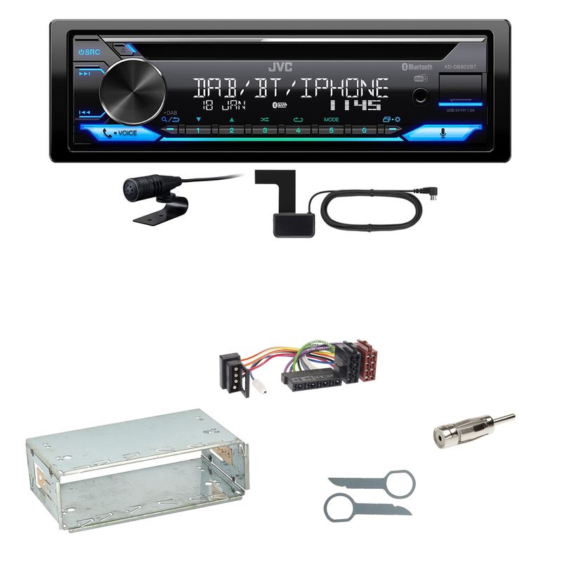 JVC KD-DB922BT Bluetooth Digitalradio Einbauset für Mercedes E-Klasse W124 JVC KD-DB922BT Bluetooth Digitalradio Einbauset für Mercedes E-Klasse W124