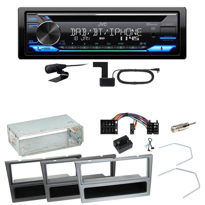 JVC KD-DB922BT Bluetooth DAB Einbauset für Opel Omega B Meriva A Agila Vivaro JVC KD-DB922BT Bluetooth DAB Einbauset für Opel Omega B Meriva A Agila Vivaro