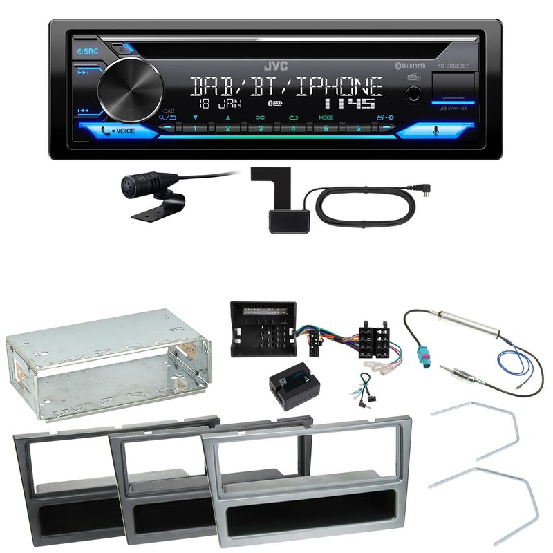 JVC KD-DB922BT Bluetooth DAB Einbauset für Opel Signum Corsa C Tigra Twintop JVC KD-DB922BT Bluetooth DAB Einbauset für Opel Signum Corsa C Tigra Twintop