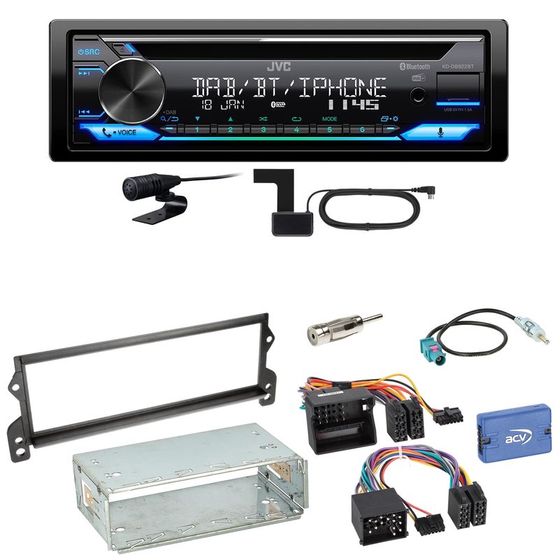 JVC KD-DB922BT Bluetooth Digitalradio USB CD Einbauset für MINI R50 R52 R53