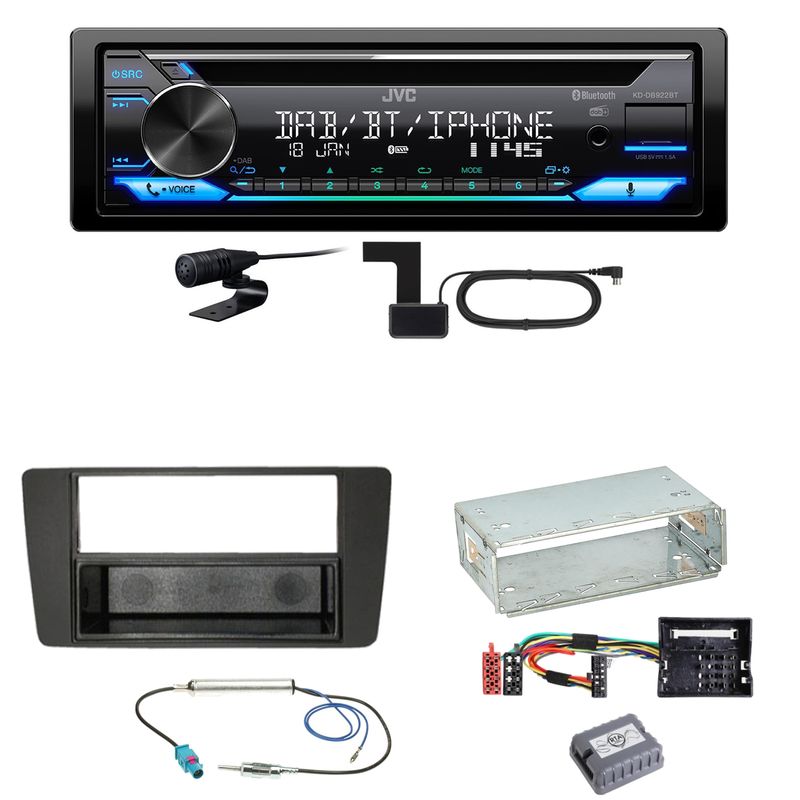 JVC KD-DB922BT Bluetooth Digitalradio Einbauset für Skoda Octavia 2 Yeti 5L