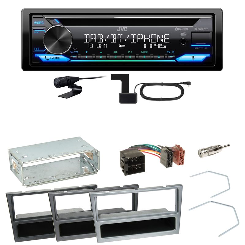 JVC KD-DB922BT Bluetooth DAB Einbauset für Opel Vectra C Signum Corsa Combo JVC KD-DB922BT Bluetooth DAB Einbauset für Opel Vectra C Signum Corsa Combo