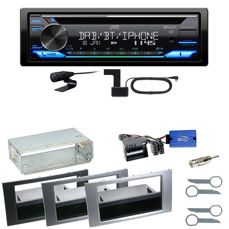 JVC KD-DB922BT Bluetooth DAB Einbauset für Ford Kuga Fusion Galaxy S-Max JVC KD-DB922BT Bluetooth DAB Einbauset für Ford Kuga Fusion Galaxy S-Max
